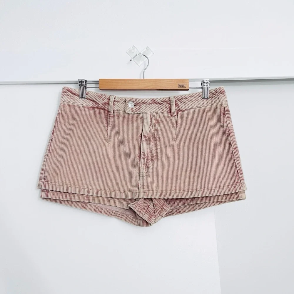 NWOT Free People Mini Gala Vanting Low Rise Peekaboo Pink Skort / Skirt Size 30